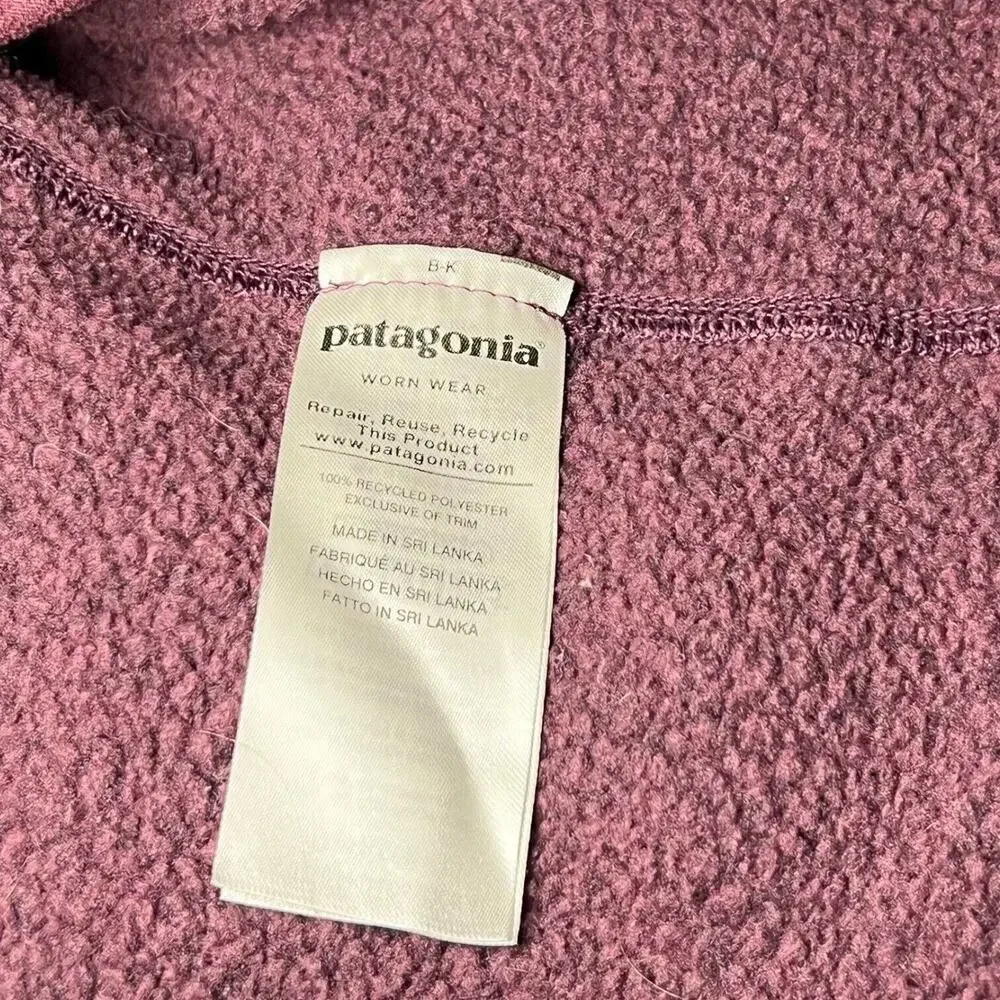 Patagonia Better Sweater Quarter‎ Zip Women’s Size XS Pink Purple Sleeve Pocket